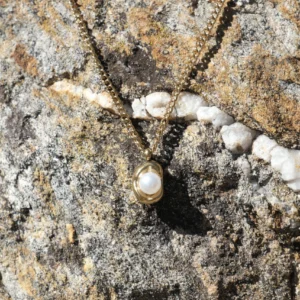 Pearl Oyster Gold Pendant